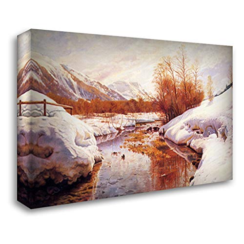 Amazon.com: A Mountain Torrent in A Winter Landscape 24x18 Gallery